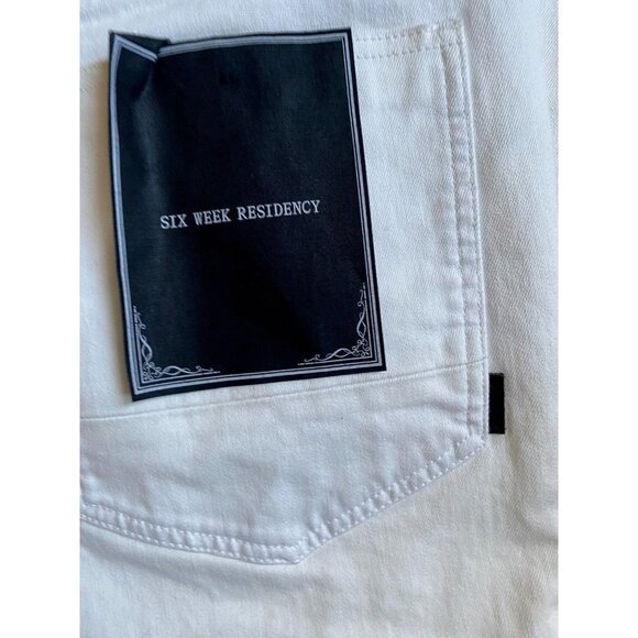 six week Residency BNWOT white slim straight jeans sz 38 button fly - Picture 9 of 9